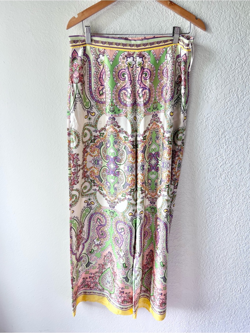Fashion Nova Green Paisley Satin Maldives Pant Set Sz XL - Picture 6 of 9